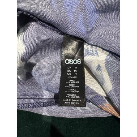 ASOS Wide-Leg Crane Print Pants – US 4 / EU 36 / UK 8 - Picture 4 of 5